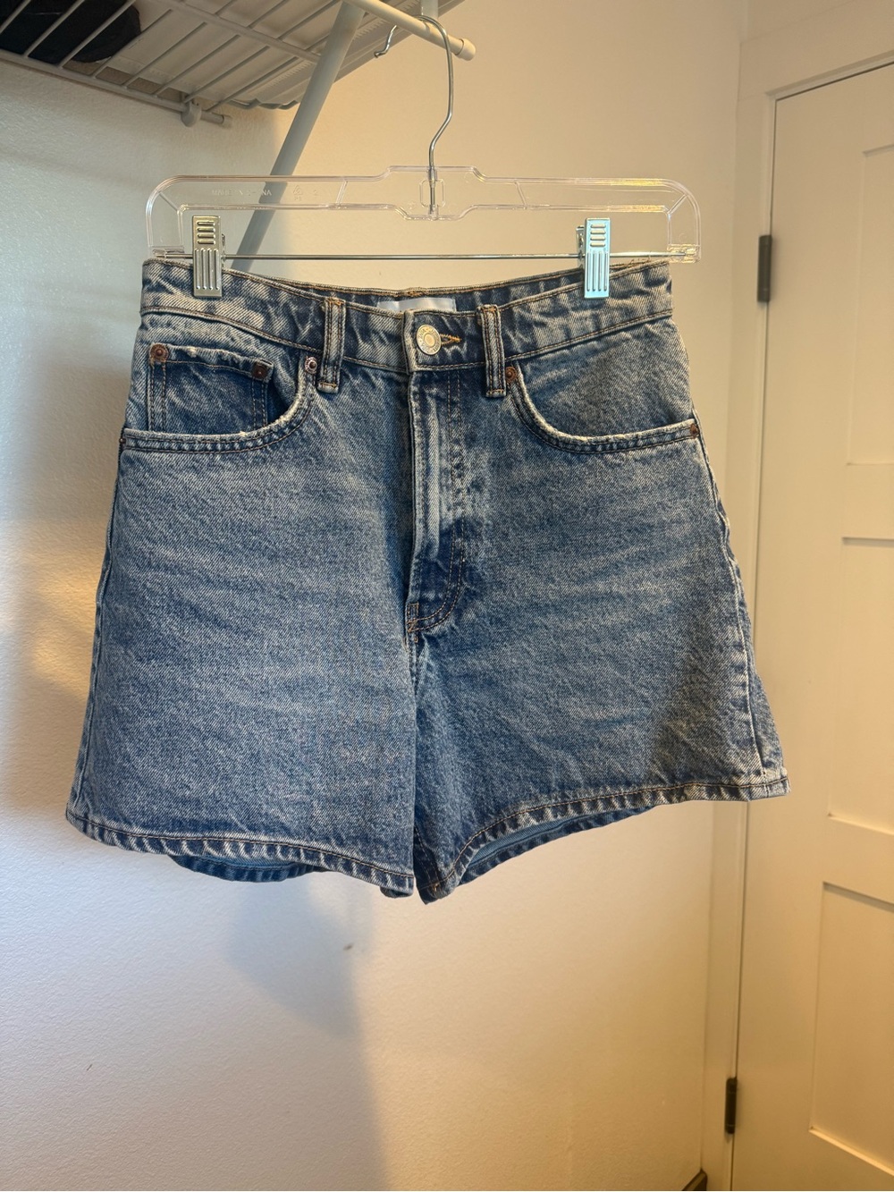 Zara medium Blue Denim Jean Shorts: A-Line